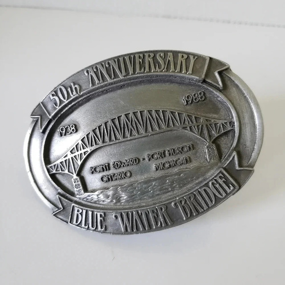 1938-1988  50th Anniversary Blue Water Bridge Limited Edition #314 Buckle. - Picture 1 of 4